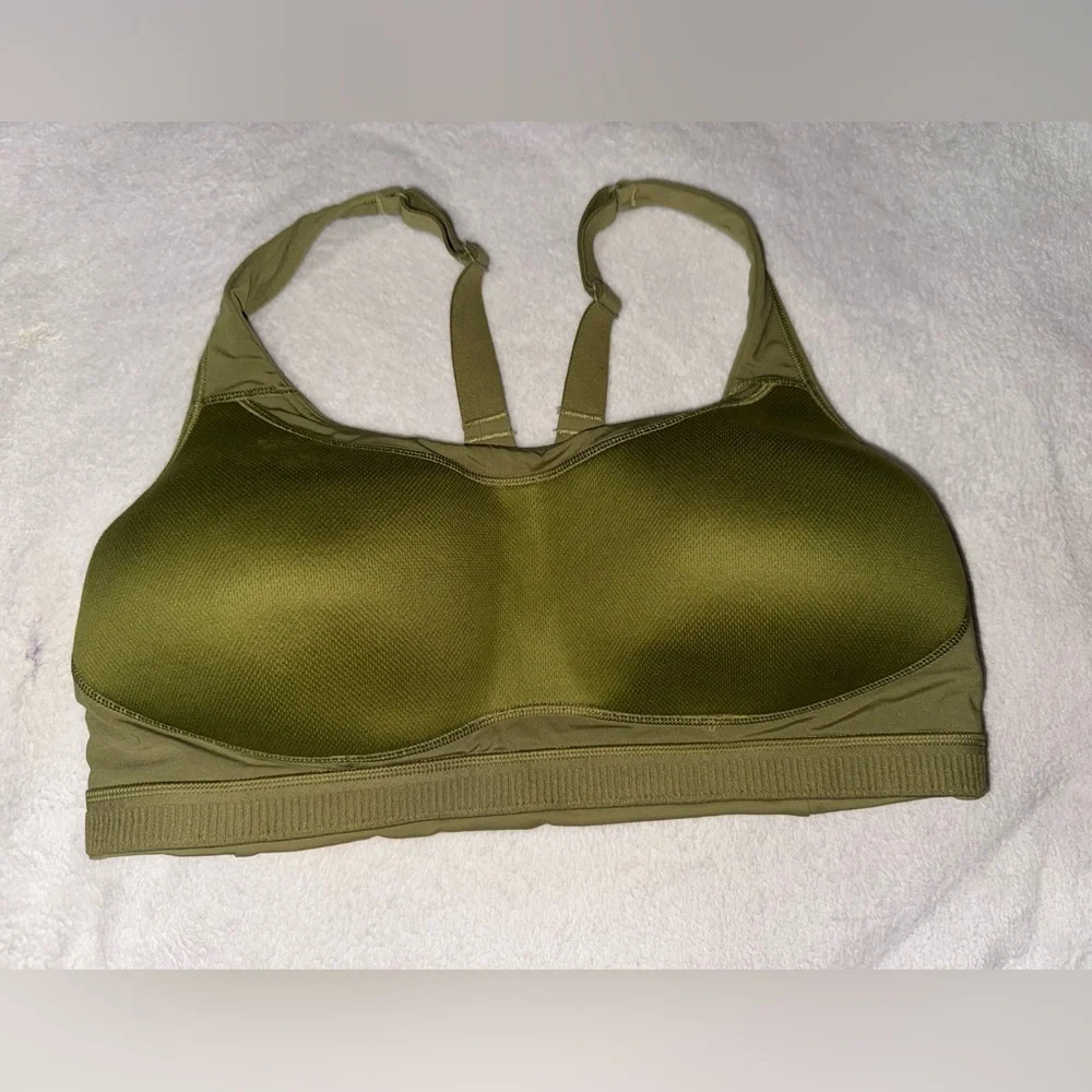 lululemon all powered up bra Olive Green Sports Bra
